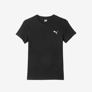 彪马正品 透气夏季 Puma 轻盈时尚 新款 女士网拼接休闲宽松运动短袖