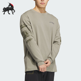 NATGEO 阿迪达斯正品 T恤IS9509 经典 户外长袖 TEE男士 Adidas