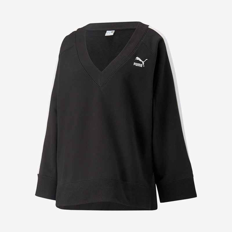 Puma/彪马正品春季新款女子时尚简约针织休闲卫衣620629-01