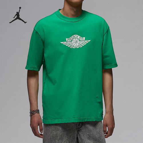 Nike/耐克正品JORDAN男士针织日常复古经典透气短袖IB3131-324
