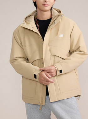 New Balance/NB正品户外男士连帽保暖运动休闲棉服AMJ43377-INC