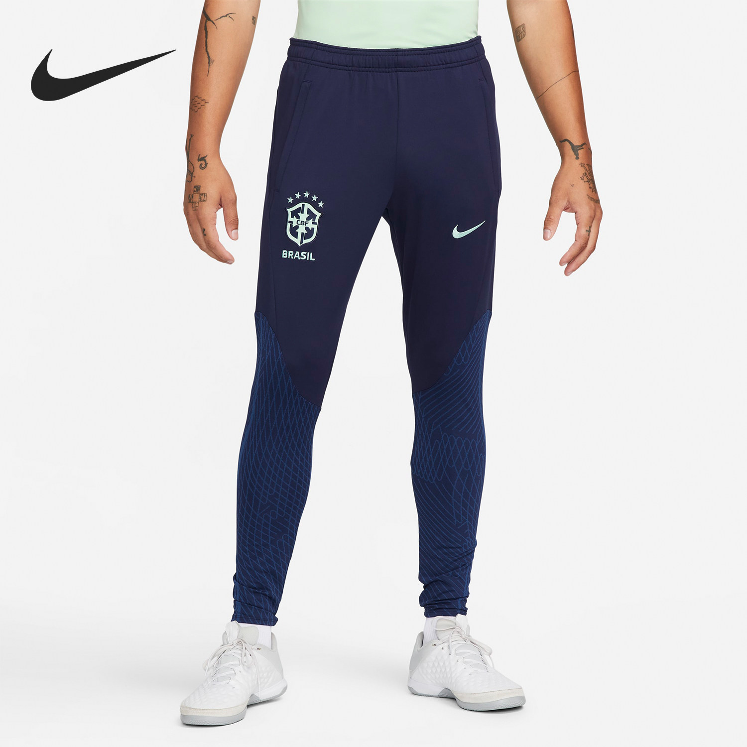 Nike/耐克正品新款男士足球训练高腰修身耐穿运动长裤DH6477-498