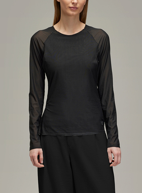 Adidas/阿迪达斯正品Y-3女士时尚经典修身圆领长袖T恤JD1455