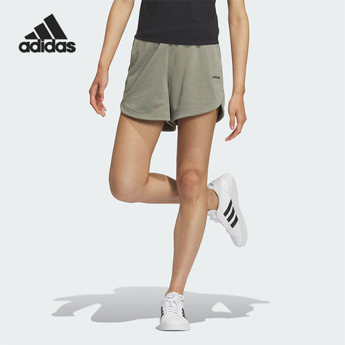 Adidas/阿迪达斯正品新款女灰色轻盈吸湿排汗经典简约短裤JM2238