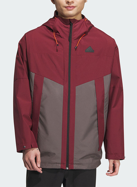 Adidas/阿迪达斯正品春季男士运动休闲连帽夹克外套JE8577