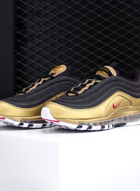 Nike/耐克正品AIR MAX 97子弹头黑金时尚复古气垫跑步鞋  AT5458