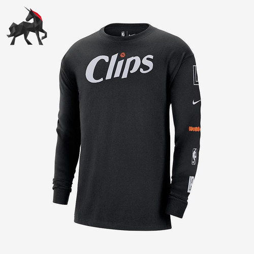 Nike/耐克正品NBA 男士字母印花套头经典透气长袖T恤FN1110-010