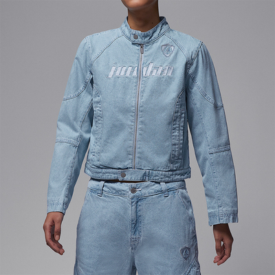 Nike/耐克正品Jordan Moto女士休闲复古短款牛仔外套IM9712-440