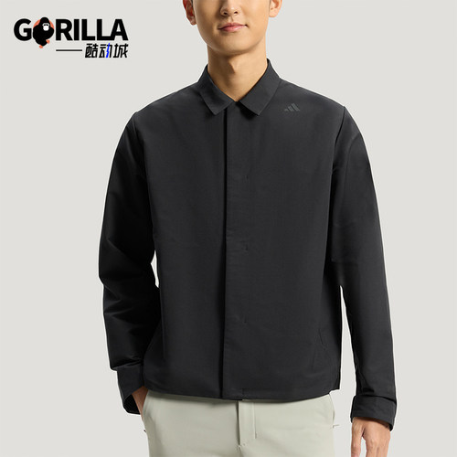 Adidas/阿迪达斯正品武宗系列新款男黑色经典亲肤夹克外套KG0840