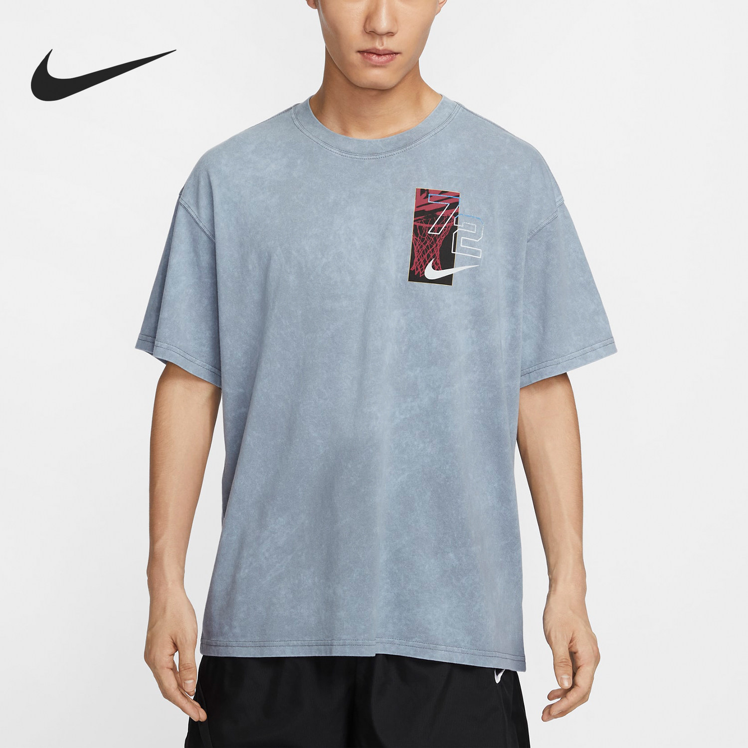 Nike/耐克官方正品当季新款男士宽松休闲印花运动短袖FZ8094-065