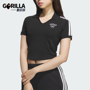 短款 POLO TEE女士经典 KE5800 POLO衫 阿迪达斯正品 Adidas DANCE