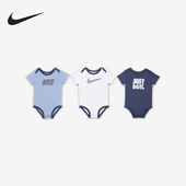 耐克正品 2025夏季 婴童棒球风三件装 Nike 连体衣IM4461 433
