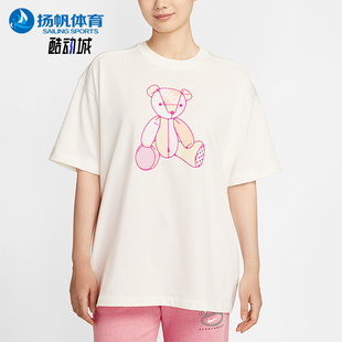 女士圆领宽松柔软挺括印花休闲短袖 Nike 耐克正品 夏季 133 IM3380