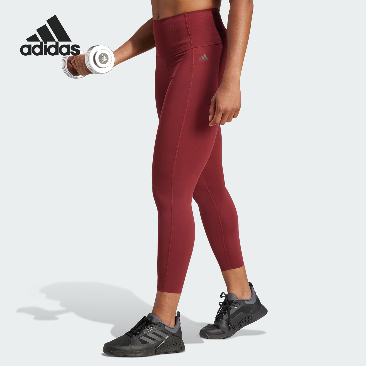 阿迪达斯新款女子健身运动九分裤