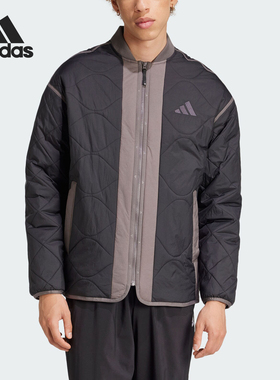 Adidas/阿迪达斯官方正品新款男士保暖拼接绗缝运动棉服JG5936
