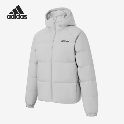 Adidas/阿迪达斯正品冬季男士运动连帽拉链休闲防寒羽绒服JW1655