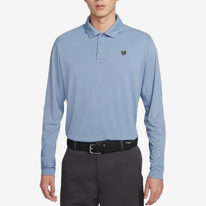 Nike/耐克正品高尔夫新款男浅蓝色经典轻盈长袖Polo衫IB0232-486