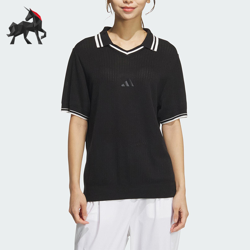 Adidas/阿迪达斯正品夏季新款女士高尔夫翻领POLO衫JG1379