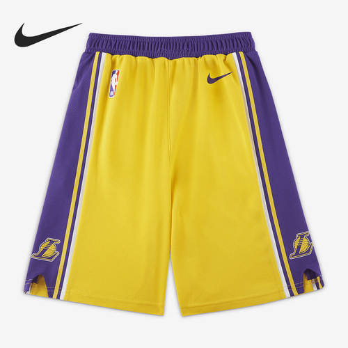 Nike/耐克正品小童夏季 湖人队篮球运动短裤 AJ2293-728