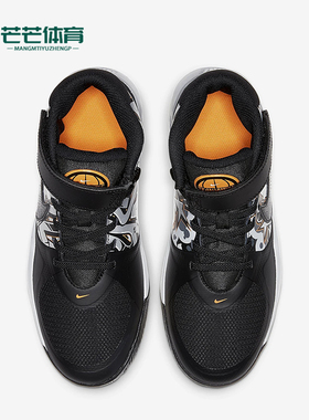 Nike/耐克正品空TeamHustle新款儿童黑灰色经典篮球鞋CQ4869-01