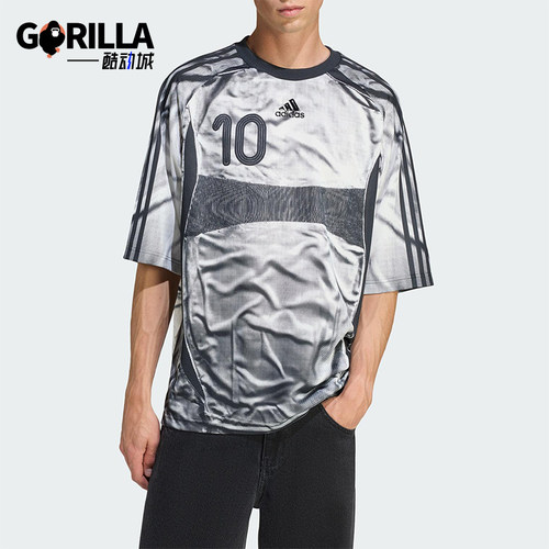 Adidas/阿迪达斯正品ADILENIUM男士透气圆领宽松耐穿短袖KF8523