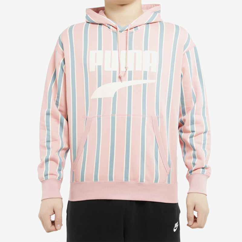 PUMA/彪马正品当季新款 男子条纹休闲运动服套头衫卫衣 596004