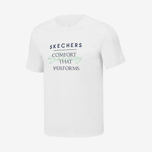 Skechers/斯凯奇正品夏季款男士圆领印花针织短袖T恤衫P225M088