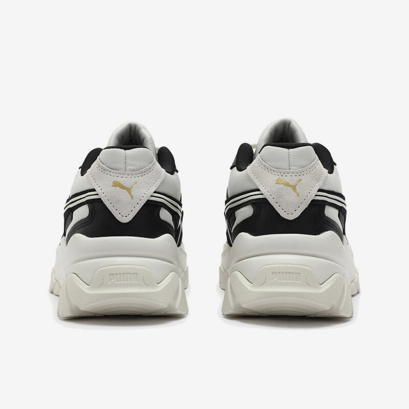 Puma/彪马官方正品新款女黑白色低帮厚底革面休闲鞋401314-01