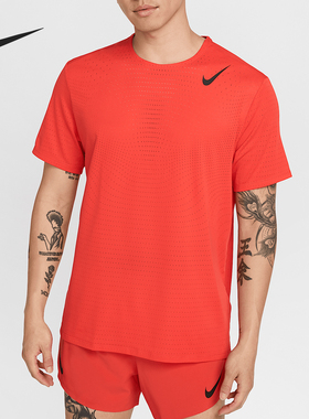 Nike/耐克正品Dri-FIT ADV男士跑步透气针织短袖HJ3378-696