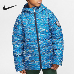 舒适连帽保暖运动休闲羽绒服 Nike 大童冬季 耐克正品 HA5143 新款