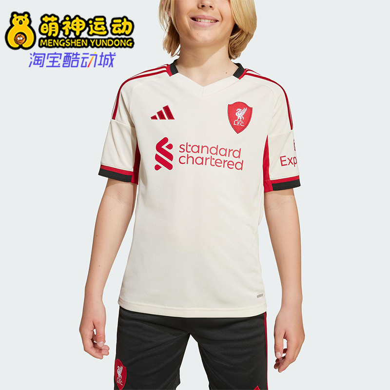 Adidas/阿迪达斯正品LIVERPOOL大童透气足球运动训练短袖JV6453