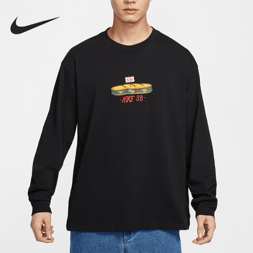 Nike/耐克正品25年春季男士圆领宽松休闲印花长袖HJ0807-010