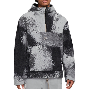 Nike/耐克官方男子羊羔绒连帽半拉链运动套头卫衣 DD5010-010