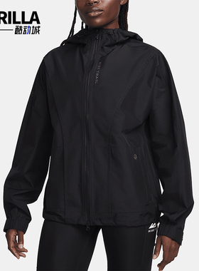 Nike/耐克正品女士字母刺绣时尚连帽休闲经典夹克外套FB7642-010