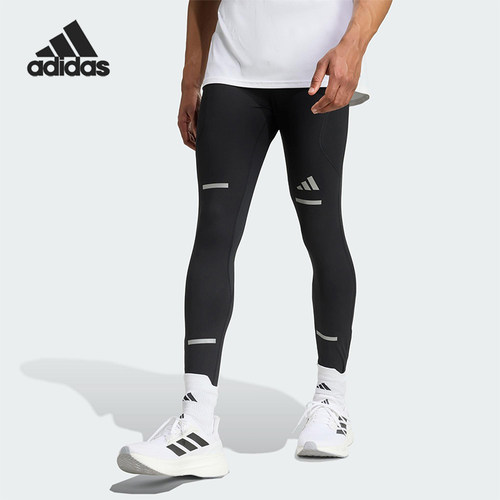 Adidas/阿迪达斯正品2025秋季款男士运动保暖紧身跑步长裤JP3847