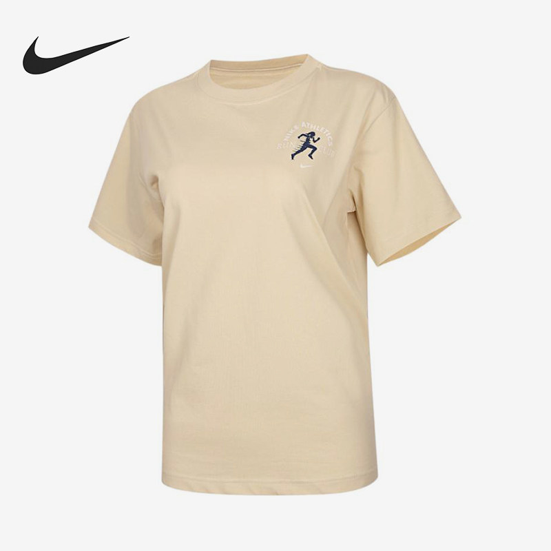 Nike/耐克正品NSW新款女米白蓝色运动生活经典短袖T恤IV6194-234