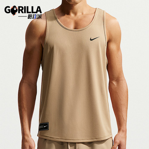 Nike/耐克正品夏季男士休闲训练圆领柔软运动背心T恤HV7073-244