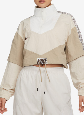 Nike/耐克正品26夏SPORTSWEAR女子半拉链短裤运动夹克FB8373-126