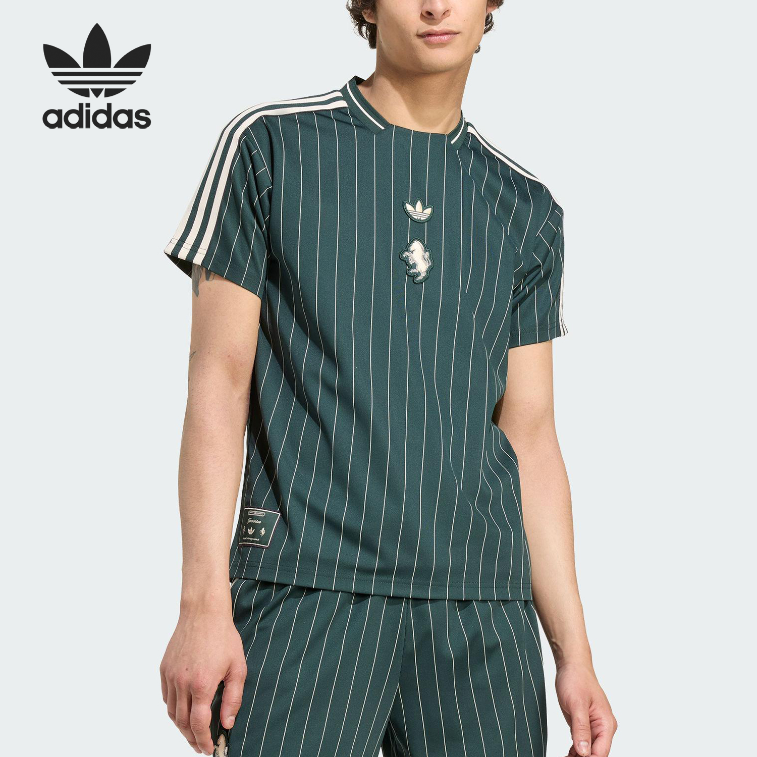 阿迪达斯男女尤文图斯足球短袖