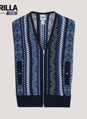 Adidas/阿迪达斯正品三叶草男女宽松经典时尚休闲针织马甲KU6909