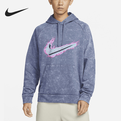 Nike/耐克正品2023春季男子休闲印花运动连帽卫衣DX1556-491