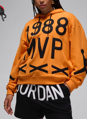 Nike/耐克正品JORDAN男女同款印花针织连帽套头衫FZ7515-806