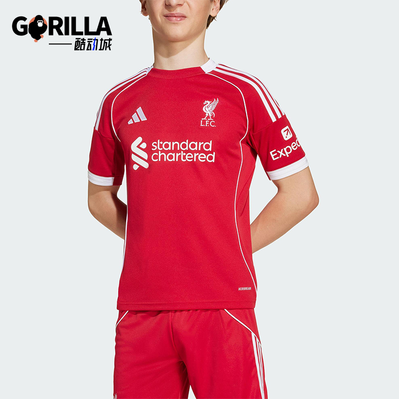 Adidas/阿迪达斯正品LIVERPOOL大童足球训练运动圆领球衣JV6436