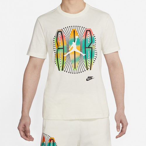 Nike/耐克正品Air Jordan男子运动休闲宽松印花短袖T恤DR1412-133