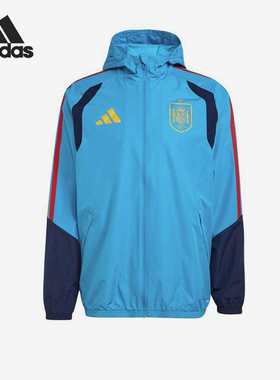 Adidas/阿迪达斯正品新款男蓝藏蓝色球类经典运动夹克外套KA3498