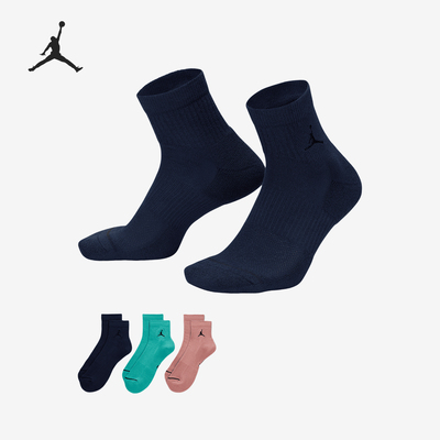 Nike/耐克正品JORDAN男女运动休闲短筒袜三双装DX9655-916