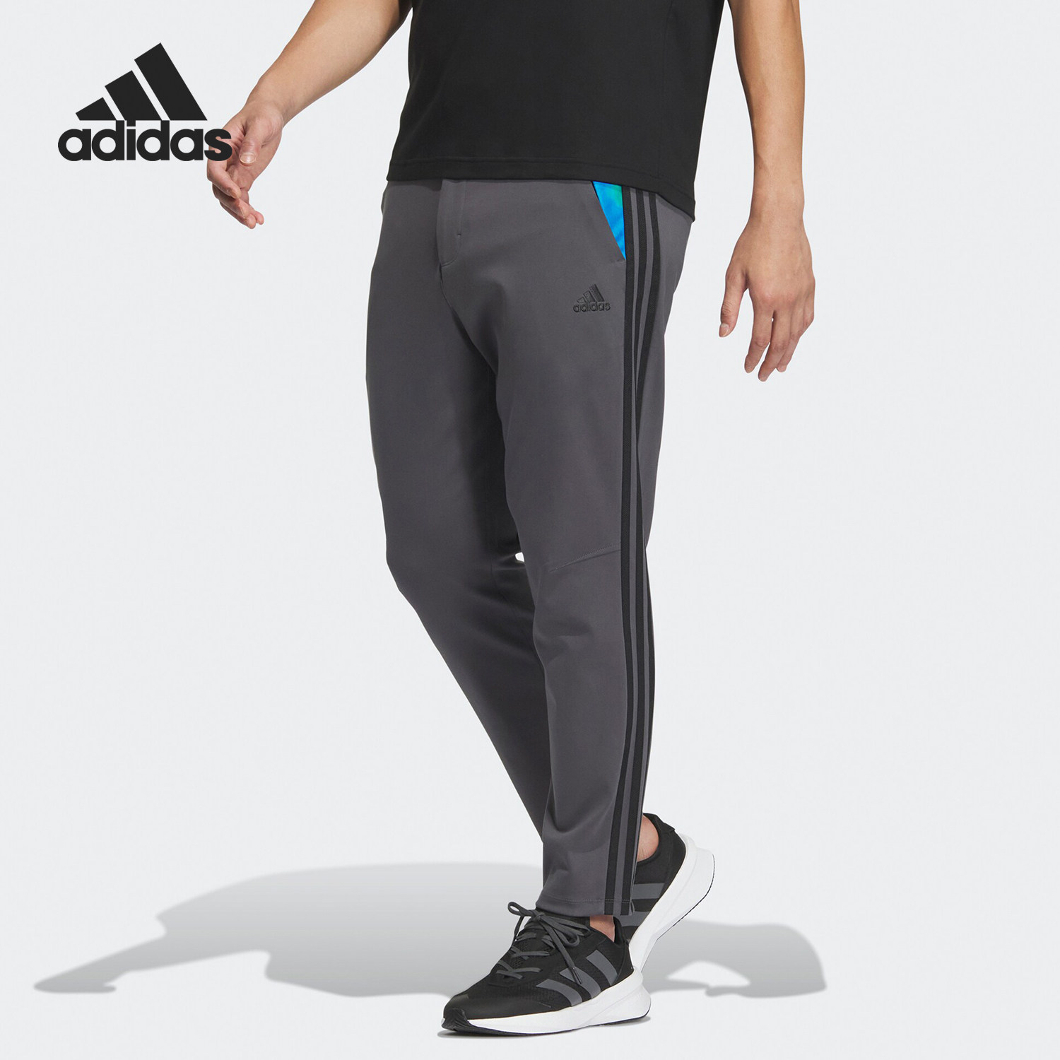 Adidas/阿迪达斯正品2024新款男士针织修身运动长裤JF0795,运动服/休闲服装,运动长裤,淘宝优惠券,粉丝福利购,淘宝优惠卷