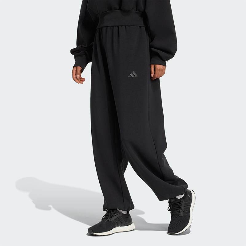 Adidas/阿迪达斯正品新款男女黑色宽松经典休闲运动长裤JM1652