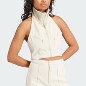 翻领马甲背心IS3580 三叶草女士运动修身 Adidas 阿迪达斯正品