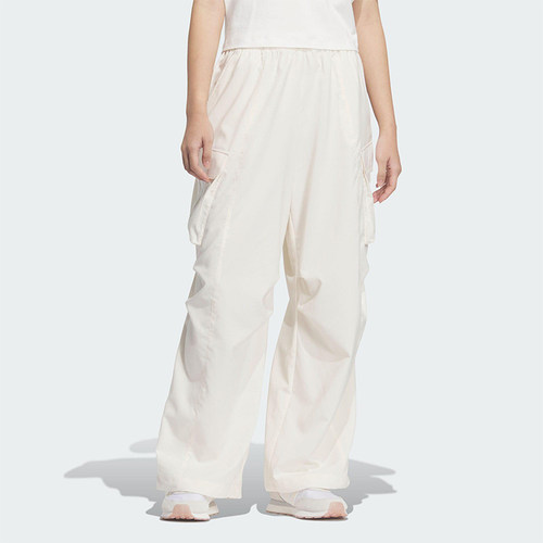 Adidas/阿迪达斯正品2025新款女士经典梭织休闲户外长裤JZ2334